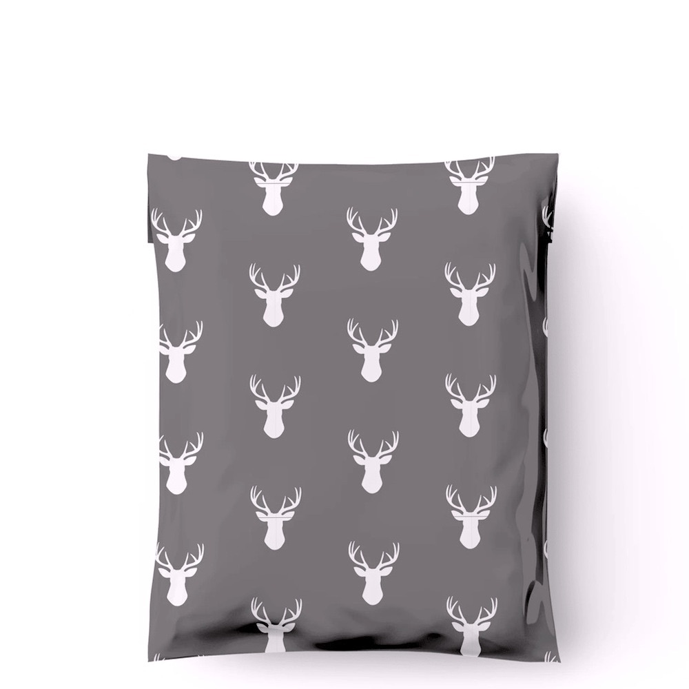 LAST SET🦌20 Gray Winter DEER poly Mailers 10 x 13 inch